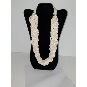 A Large Chunky Nassa Shell Necklace Thick Island Boho Beachy White Hawaiian Vibe